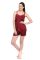 Fasense Women Satin Nightwear Sleepwear Night Suit Top & Shorts Dp041 D