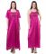Fasense Women Satin Nightwear Sleepwear 2 PC Set Nighty & Wrap Gown Dp111 D