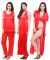 Fasense Exclusive Women Satin Nightwear Sleepwear 6 PCs Set Of Nighty, Wrap Dp114 C