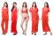 Fasense Exclusive Women Satin Nightwear Sleepwear 6 PCs Set Of Nighty, Wrap