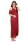 Fasense Women's Satin 6 PCs Nighty, WrapGown,Top,Pyjama,Bra & Thong