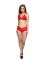 Clovia Red Sheer Baby Doll With Free Lace Bra-brief