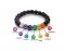 Chakra Crystals Lava Volcanic Beads Crystals Stretch Bracelet For Men And Women ( Code Lavachakrabr )