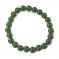 Natural Dark Green Jade 8 MM Stretch Bracelet - ( Code - Grnjdbr8 )
