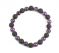Lava Volcanic Beads & Amethyst Crystal Stretch Bracelet - ( Code - Amelavabr )