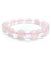 Natural Rose Quartz & Clear Quartz 8 MM Crystal Stretch Bracelet - Code ( Roseclrbr )