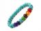 Turquoise Chakra Crystals Power Stretch Bracelet For Reiki Healing - ( Code - Turqchakrabr1 )