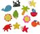 Kuhu Creations Supreme Fridge Magnet Wooden Stickers In Vivid Color Cute And Beautiful. (vivid Color Thin Shapes 24 Pcs)