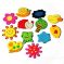 Kuhu Creations Supreme Fridge Magnet Wooden Stickers In Vivid Color Cute And Beautiful. (vivid Color Thin Shapes 24 Pcs)