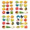 Kuhu Creations Supreme Fridge Magnet Wooden Stickers In Vivid Color Cute And Beautiful. (vivid Color Thin Shapes 06 Pcs)