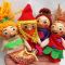 Kuhu Creations Wooden Finger Puppets - Set Of 4