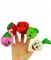 Kuhu Creations Velvet Cotton Finger Puppet Fruits & Vegetable - Set 10 PCs