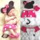 Kuhu Creations New Born Baby And Infant Cute Style Handmade Photography Prop With Crochet Knit. (pink Mnm Style)