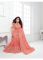 Peach Embroidered Chiffon Saree With Blouse (kms207-9004)
