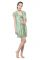 Uac-by 99pockets Satin Green Knee-length Gown Set (free Size) (code - Uac-15)