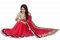 Sargam Fashion Embroidered Red Georgette Traditional Casual Wear Saree. - Srssfdespatch