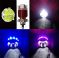 H4 LED Headlight With Multi Color Flashing Ring For Bike/ Scooty - White.