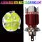 H4 LED Headlight With Multi Color Flashing Ring For Bike/ Scooty - White.