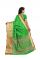 Mahadev Enterprises Perot Green Cotton Silk Jequard Border Weaving Saree With Running Blouse Pics