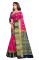 Mahadev Enterprises Pink And Blue Kanjiwaram Silk Saree With Running Blouse Pics