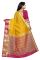 Mahadev Enterprise Yellow And Pink Kanjiwaram Silk Saree With Running Blouse Pics