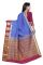 Mahadev Enterprise Blue And Pink Kanjiwaram Silk Saree With Running Blouse Pics