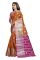 ahadev Enterprise Chiku And Pink Cotton Silk Silver Jacquard Saree With Running Blouse Pic
