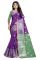 Mahadev Enterprise Purple And Green Cotton Silk Silver Jacquard Saree With Running Blouse Pic(code-bbc145g)