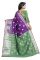 Mahadev Enterprise Purple And Green Cotton Silk Silver Jacquard Saree With Running Blouse Pic(code-bbc145g)