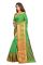Mahadev Enterprise Parrot Green Jacquard Cotton Silk Saree With Running Blouse Pics