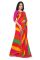 Mahadev Enterprise Multicolor Georgette Leheriya Print Saree With Art Silk Blouse Piece(dc256pink)