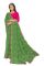 Mahadev Enterprise Printed Georgette Lace Border Saree With Running Blouse Piece (dc262green)`
