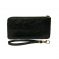 Jl Collections Black Wristlet Clutch For Women Genuine Leather ( Jl_ww_3493_bk )