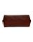 Jl Collections Women's Leather Brown Toiletry Pouch