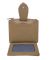 JL Collections Beige Genuine Leather Multiple Card Slots Card Holder with Zipper Coin Pocket
