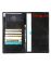 Jl Collections 8 Card Slots Black Men's & Women's Leather Travel Wallet