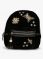 Jl Collections Velvet Black Butterfly Patch Design Embroidery & Stone Fancy Backpack For Girls