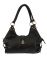 Jl Collections Women's Leather Black Hobo Bag