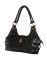 Jl Collections Women's Leather Black Hobo Bag