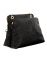 JL Collections Womens Leather Black Shoulder Bag