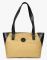 JL Collections Women's Leather & Jute Brown and Beige Shoulder Bag