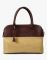 JL Collections Women's Leather & Jute Beige and Brown Shoulder Bag