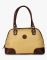 JL Collections Women's Leather & Jute Beige and Brown Shoulder Bag Beige and Brown