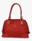 JL Collections Women's Leather & Jute Red Shoulder Bag Red