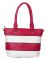 Jl Collections Women's Leather Pink & White Shoulder Bag