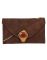 Jl Collections Brown Women's Leather Clutches