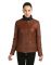 Jl Collections Full Sleeve Solid Brown And Black Womens Reversible Jacket