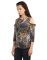 Opus Poly Crepe 3/4 Sleeve Printed Multicolor Women'S Shirt