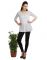 Opus 100% Cotton 3/4 Sleeve Self Design White Women'S Kurti