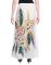 Opus White Cotton Casual Floral Print Fusion Wear Women'S Skirt